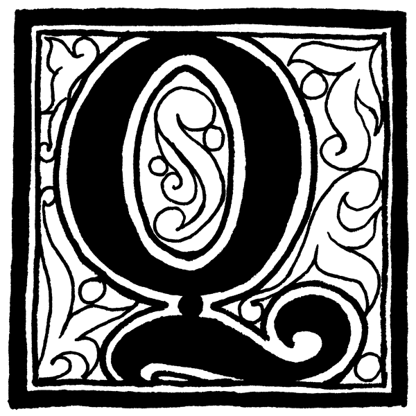 Quadrivium Supplies logo, art by Amy Crook, all rights reserved